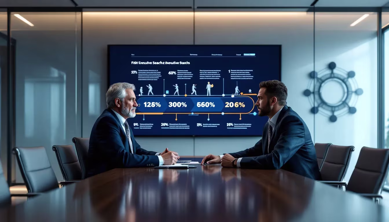 Businessman face to face in an office