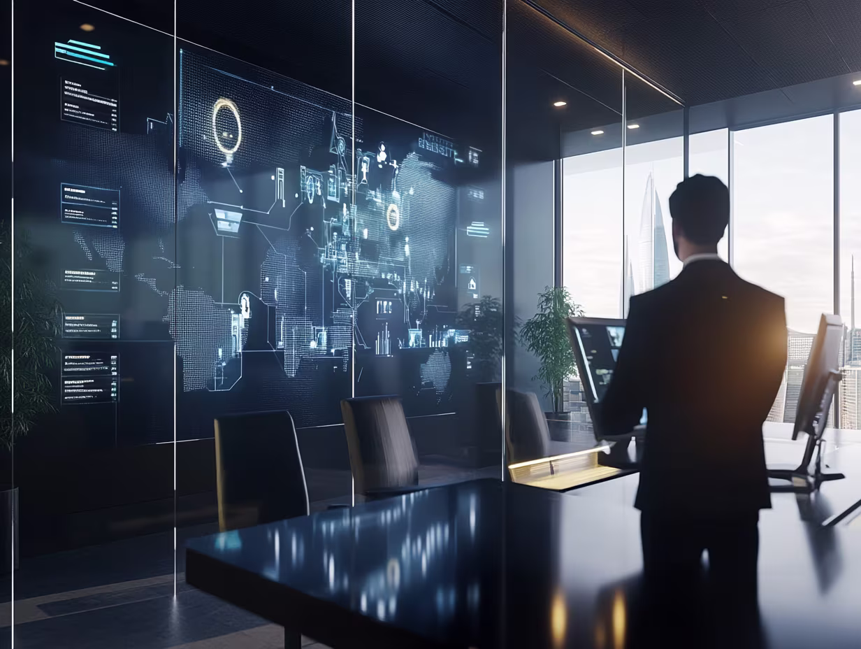 Someone in its office with ai agent